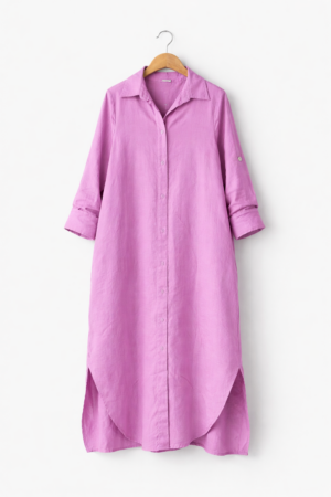 Robe Chemise Longue Élégante – Hila Mode