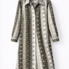 Chemise longue à imprimé jaune raffiné