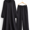 Ensemble Abaya & Pantalon Noir Élégant – Hila