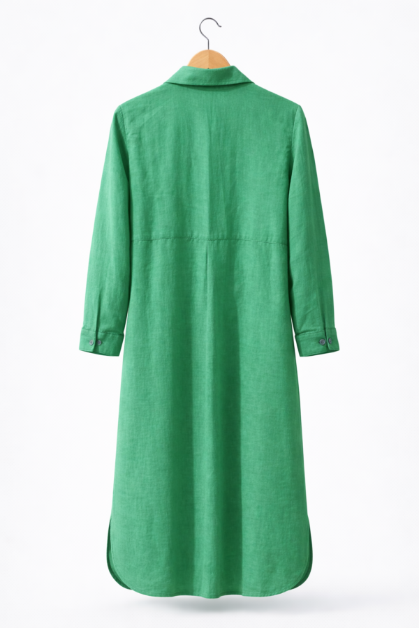 Chemise Longue en Lin Femme – Hila Mode | Vert Élégant
