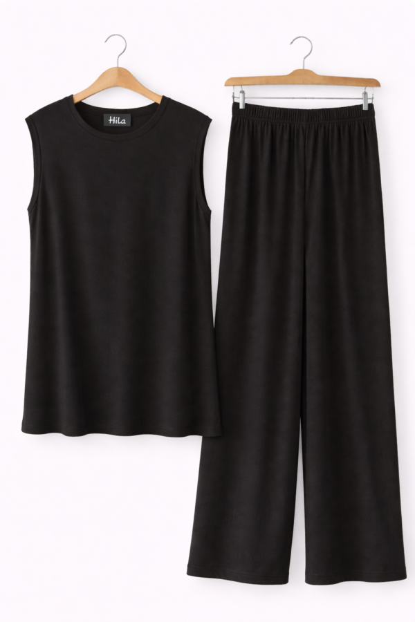Ensemble Femme Top Sans Manches & Pantalon - Noir