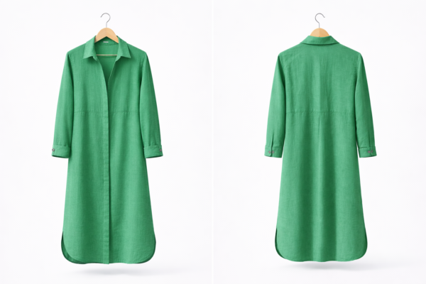 Chemise Longue en Lin Femme – Hila Mode | Vert Élégant