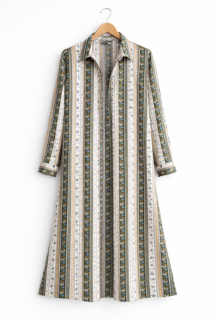 Chemise longue imprimée à motifs floraux élégants