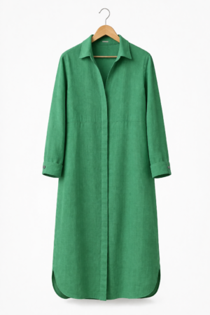 Chemise Longue en Lin Femme – Hila Mode | Vert Élégant