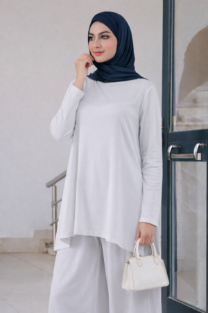 Ensemble élégant et confortable - Coton et Viscose - Blanc