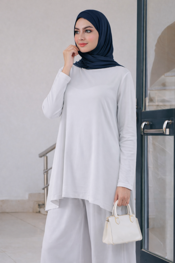 Ensemble élégant et confortable - Coton et Viscose - Blanc