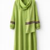 a1758e8d-5e1b-49ec-925d-7992f5f84280 Abaya Verte avec Sfifa Artisanale et Foulard