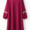 Abaya Bordeaux Élégante avec Détails Brodés