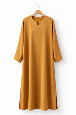 Abaya longue camel élégante