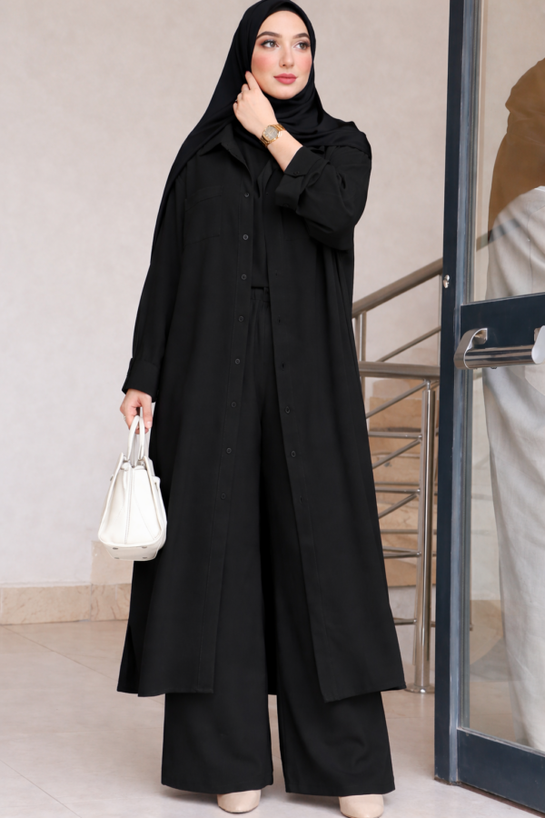 Ensemble Chemise & Pantalon Chic - Noir