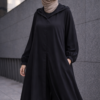 Ensemble Abaya & Pantalon Noir Élégant – Hila