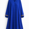 Abaya Bleu Royal avec Sfifa Artisanale et Foulard