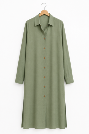 amira verte Chemise longue - Pistache